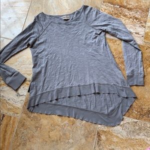 Pure & Simple boho swing asymmetric heathered gray